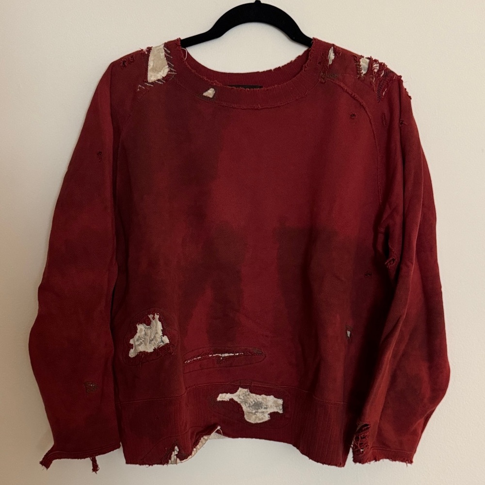 Levi’s Vintage Clothing LVC Distressed Red Sweatshirt